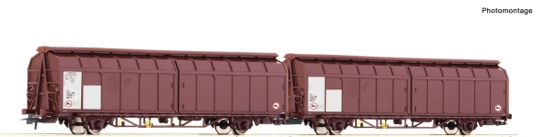 Roco 6600096 - H0 - 2-tlg. Set Schiebewandwagen Himrrs 29, PKP Cargo, Ep. VI